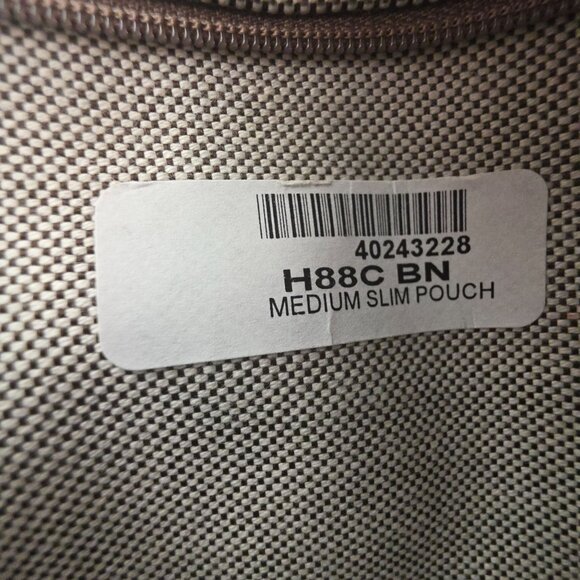 Dooney & Bourke Medium Slim Pouch Leather Trim Canvas Handbag Logo Print - Picture 6 of 9